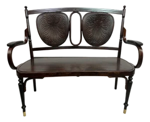 Secession Bentwood Bench from Thonet, 1890s