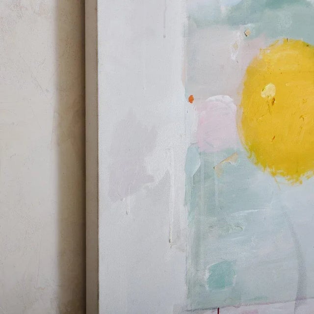 "Domestic Issues" Modern Abstract Mixed-Media Painting on Canvas by Maxine Snider, 1990s For Sale - Image 4 of 11