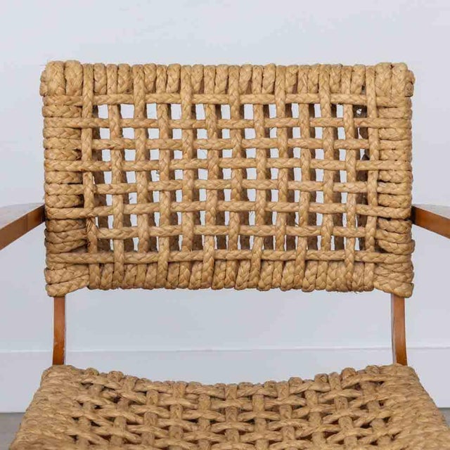 1950s Pair of Lounge Chairs Attributed to Adrien Audoux & Frida Minet For Sale - Image 10 of 17