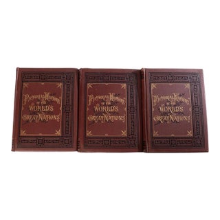 Set of 3, Pictorial History of the Worlds Great Nations 1882 For Sale