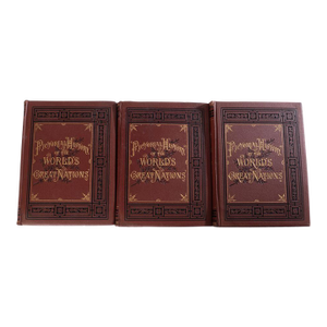 Set of 3, Pictorial History of the Worlds Great Nations 1882