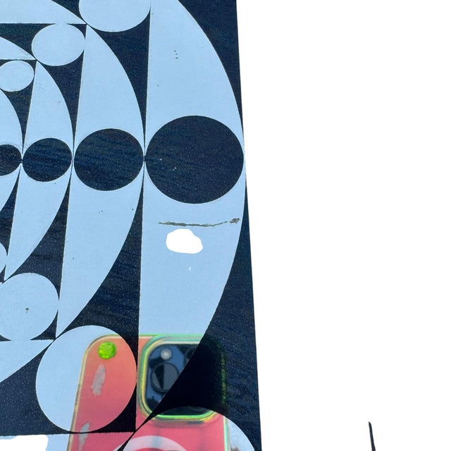 Black Mid Century Modern Op Art Framed Mirrors- Set of 4 For Sale - Image 8 of 12