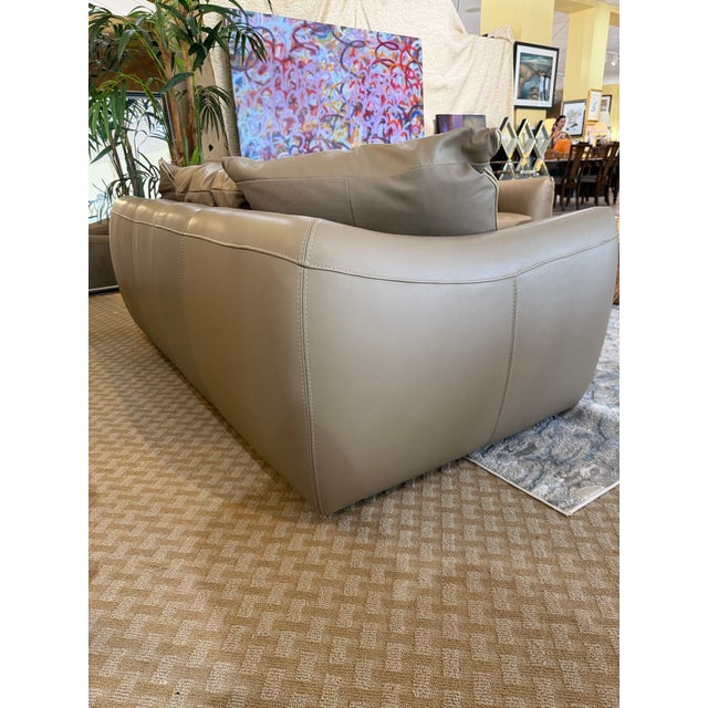 Late 20th Century Roche Bobois Contemporary Premium Leather Sofa & Loveseat Set - 2 Pieces For Sale - Image 9 of 12