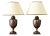 French Pair of Vintage Heavy Brass Urn Table Lamps For Sale