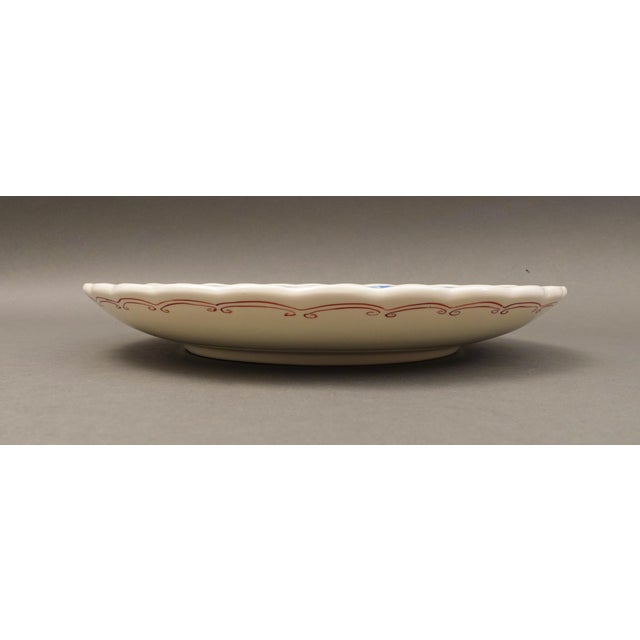 Mid-Century Modern Mid 20th Century Royal Delft Antique Hand Painted Pijnacker Imari Style Porcelain Wall Plate For Sale - Image 3 of 7