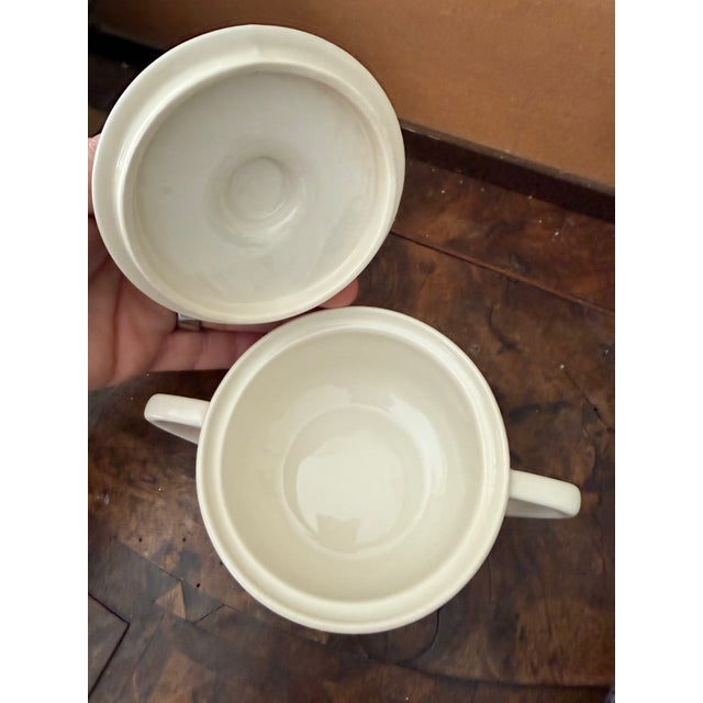 1960s Blue Willow Sugar Bowl With Lid and Creamer For Sale - Image 12 of 12