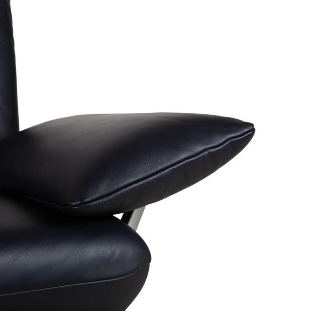 Leather Three-Seater Blue 1900 Sofa Couch from Rolf Benz For Sale - Image 6 of 12