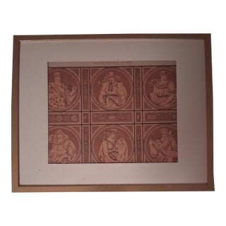 Framed C. 1900 German Jugendstil Allegory of Music Lithograph Print For Sale
