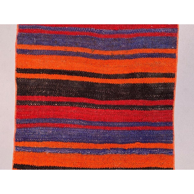 Turkish Narrow Kilim Runner Rug For Sale - Image 4 of 7