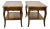 1950s Vintage Bassett French Provincial Maple 2-Tier Side Tables - A Pair. For Sale