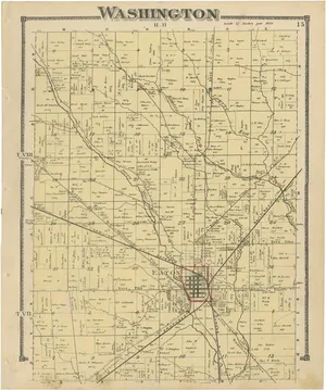 Antique Map of Washington County Ohio by Titus, 1871