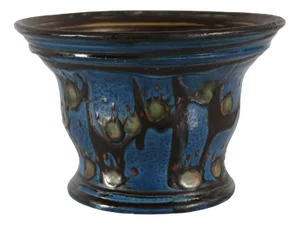 Early 20th Century Art Object Ceramic Flowerpot from Herman A. Kähler, Denmark, 1920s