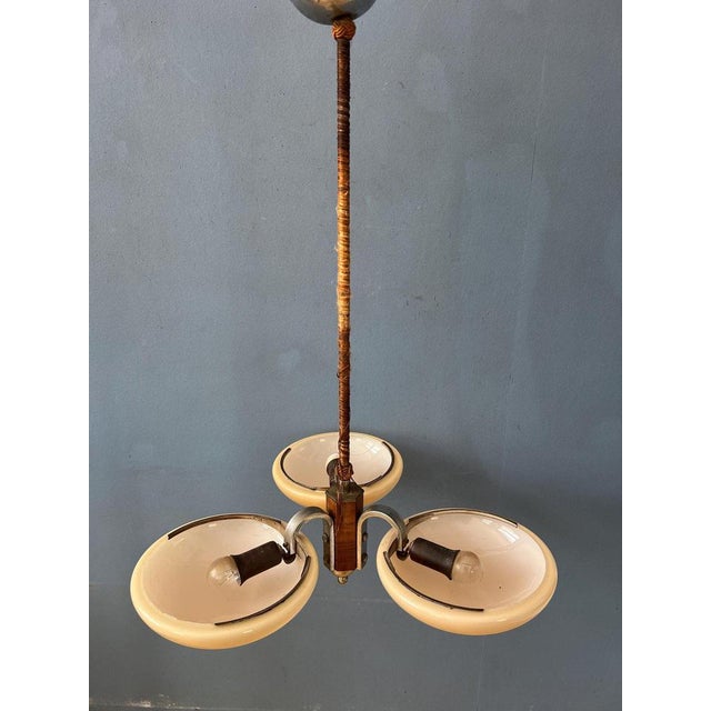 Art Deco Glass Pendant Lamp For Sale - Image 6 of 11