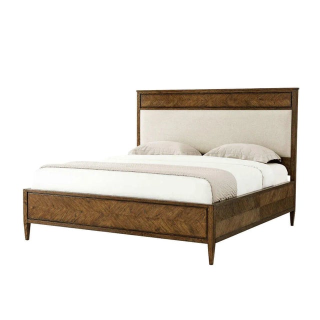 Rustic California King Bed - Dark Oak For Sale - Image 3 of 4