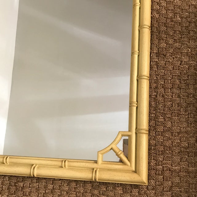 Thomasville Chinoiserie Faux Bamboo Hollywood Regency Mirror Thomasville Allegro For Sale - Image 4 of 6