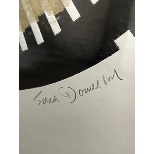 1970s Seena Donneson , Black, Gold & Silver Mixed-Media Art. For Sale - Image 9 of 13