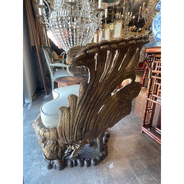 Vintage Italian Carved and Giltwood Grotto Chair For Sale In Dallas - Image 6 of 9