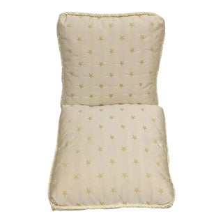 Ethan Allen Neoclassical Style Gold Star Stripe Square Throw Pillows- Set of 2 For Sale