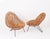 Wood Rattan Chairs, Pouf and Mirror attributed to Janine Abraham & Dirk Jan Rol, 1960s, Set of 4 For Sale - Image 7 of 18