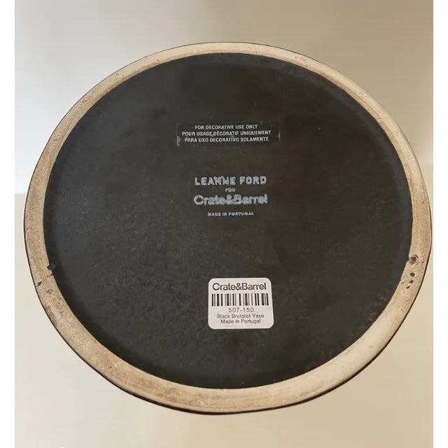 Leanne Ford for Crate & Barrel Black Chimney Vase For Sale In Chicago - Image 6 of 8