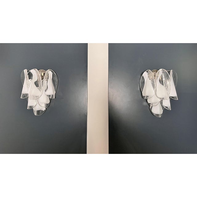 Vintage Italian Murano Glass Wall Lights, 1990, Set of 2 For Sale - Image 12 of 15