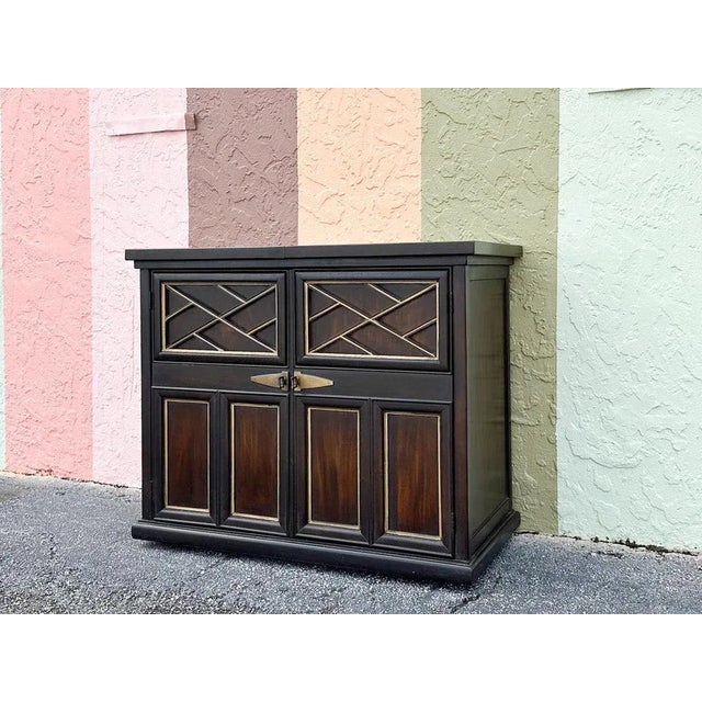 All pieces are sold in nice as found vintage condition. See photos. Brand is American of Martinsville. Dimensions: H-31.5”...