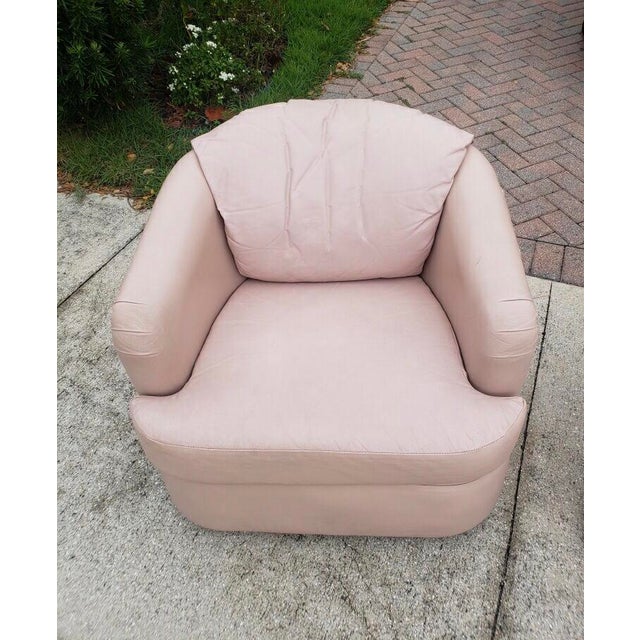 Pink leather swivel chair clearance