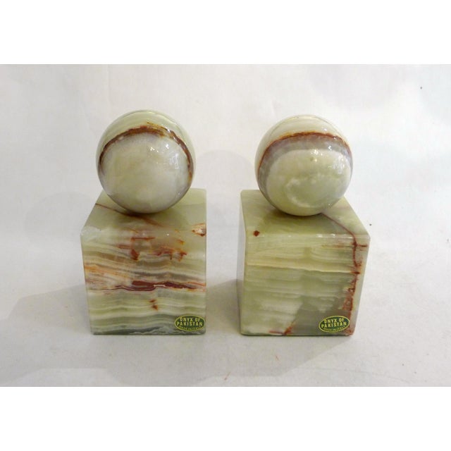 Mid-Century Italian Modernist Sculptural Bookends in Onyx, 1950s, Set of 2 For Sale - Image 15 of 15
