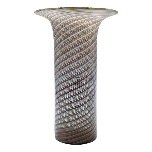 Murano Glass Vase by Lino Tagliapietra for Effetre International, Italy, 1980s For Sale