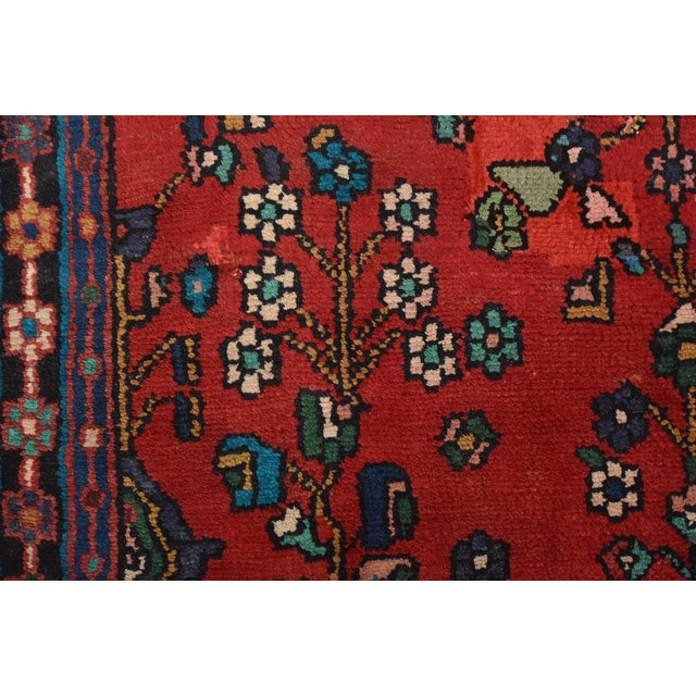 Malayer Runner 3’10” X 9’9” Red Wool Vintage Tribal Hand-Knotted Oriental Rug For Sale - Image 10 of 15