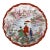 Vintage Japanese Geisha Porcelain Bowl With Temple Landscape Scene For Sale