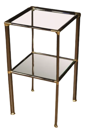 Italian Side Table in Metal and Glass, 1980s