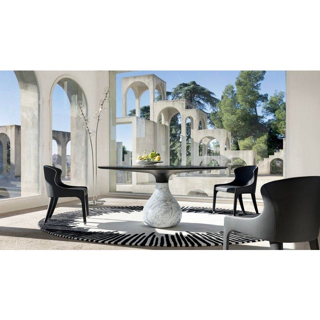 Roche Bobois Roche Bobois Aqua Matte Carrera Dining Table For Sale - Image 4 of 8