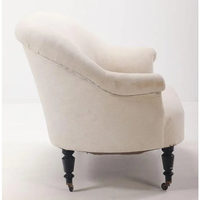 White A Pair of French Napoleon III Sofas With Continuous Backs, C. 1860. For Sale - Image 8 of 9