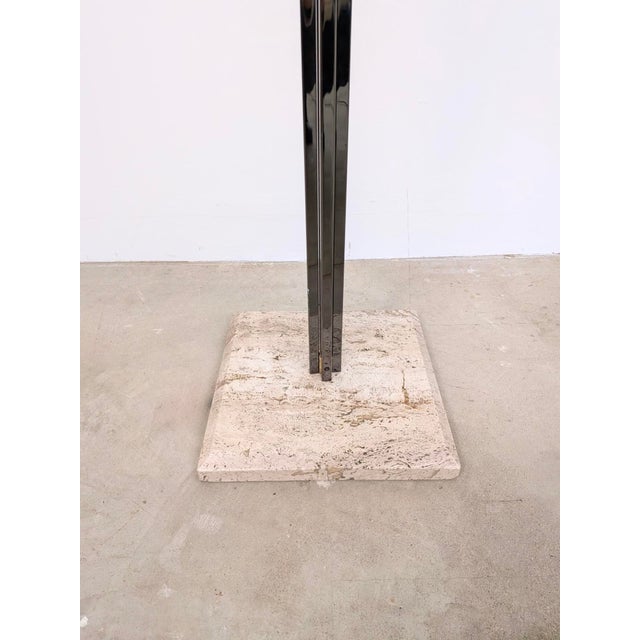 1970s Travertine and Chrome Coat Rack, 1970s For Sale - Image 5 of 7
