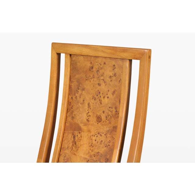 Vintage Mappa Burl Wood Dining Chairs by Thomasville For Sale - Image 9 of 15