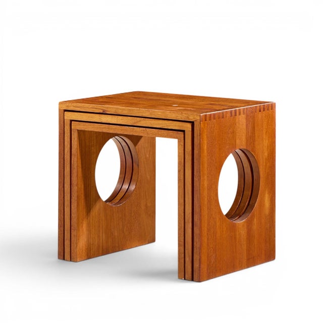Mid-Century Modern Jens Quistgaard Mid Century Danish Teak Nesting Tables - Set of 3 For Sale - Image 3 of 11