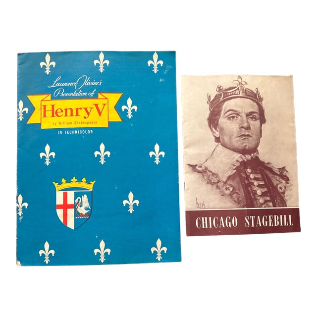 Two 1946 Henry v Chicago Playbills / Olivier - Set of 2 For Sale