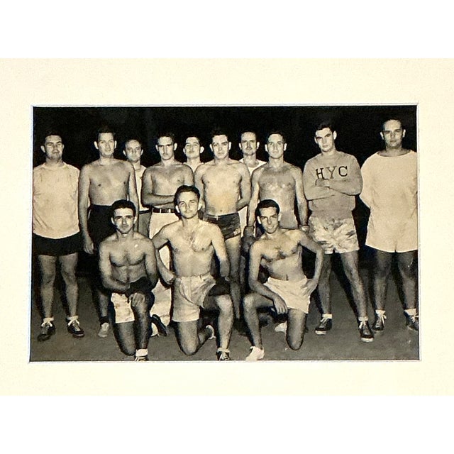 Art Deco Vintage Ornate Wood Frame With Harvard Yacht Club Team Photo For Sale - Image 3 of 12
