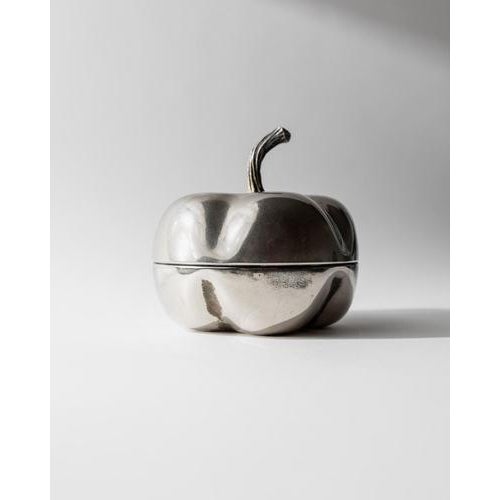 Silver Vintage Silver Plated Pumpkin Box with Lid, 1970s For Sale - Image 8 of 11