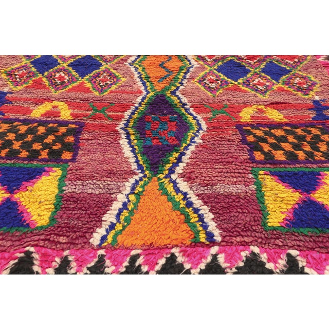 Late 20th Century Vintage Boujad Moroccan Rug, 03'08 X 07'10 For Sale - Image 5 of 10