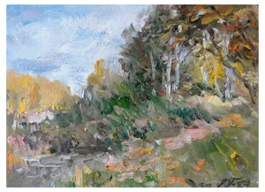 Edgars Vinters, Landscape, 2007, Oil on Cardboard