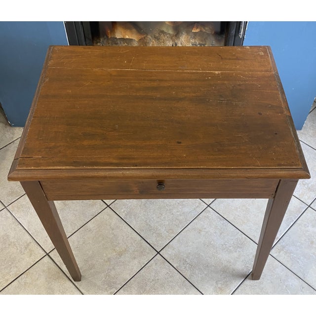 1950s Vintage Desk in Oak with Large Drawer, 1950 For Sale - Image 5 of 18