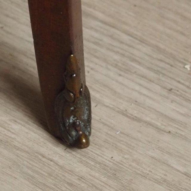 Brown Louis XV Bedside Table with Floral Inlays, 1900s For Sale - Image 8 of 13