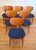 Vintage Teak Dining Chairs with Navy Blue Covers, 1960s, Set of 6 For Sale - Image 13 of 13