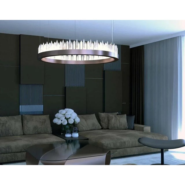 Not Yet Made - Made To Order Urano Ruggine of Florence 100 Pendant Light 3 by Alabastro Italiano For Sale - Image 5 of 6