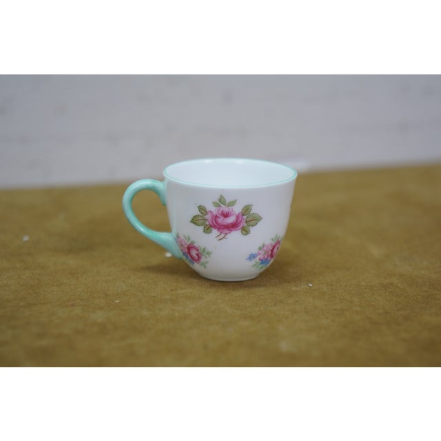 Shelley Vintage Shelley England Porcelain Bone China Floral Demitasse Cups Saucers - 5 pcs For Sale - Image 4 of 15