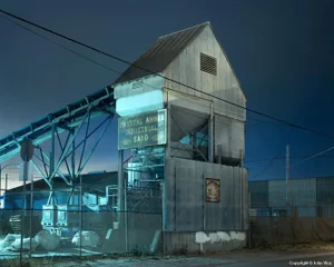 Contemporary Night Photograph "Sand Elevator" by John Vias