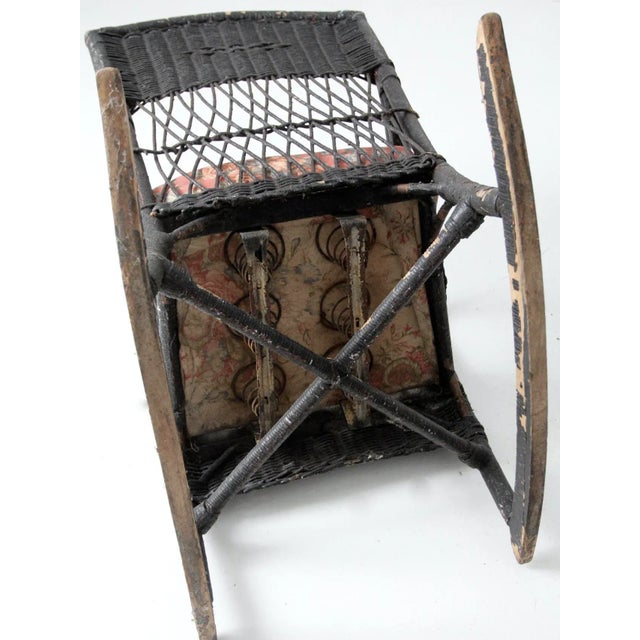 Antique Wicker Rocking Chair For Sale - Image 10 of 13