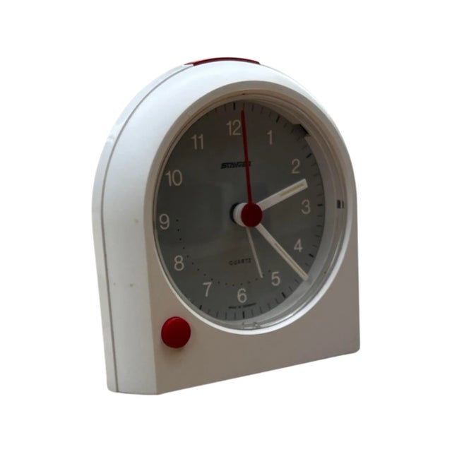 Staiger White Electric Alarm Clock, Germany, 1980s Chairish